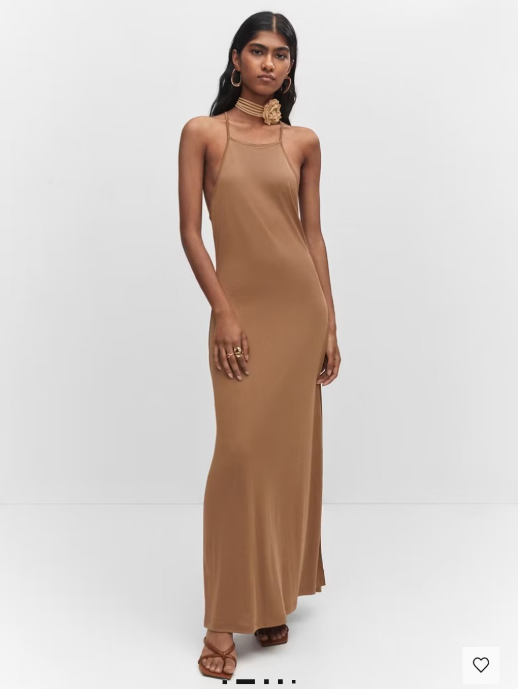Mango Halter-Neck Modal Dress- Xl
